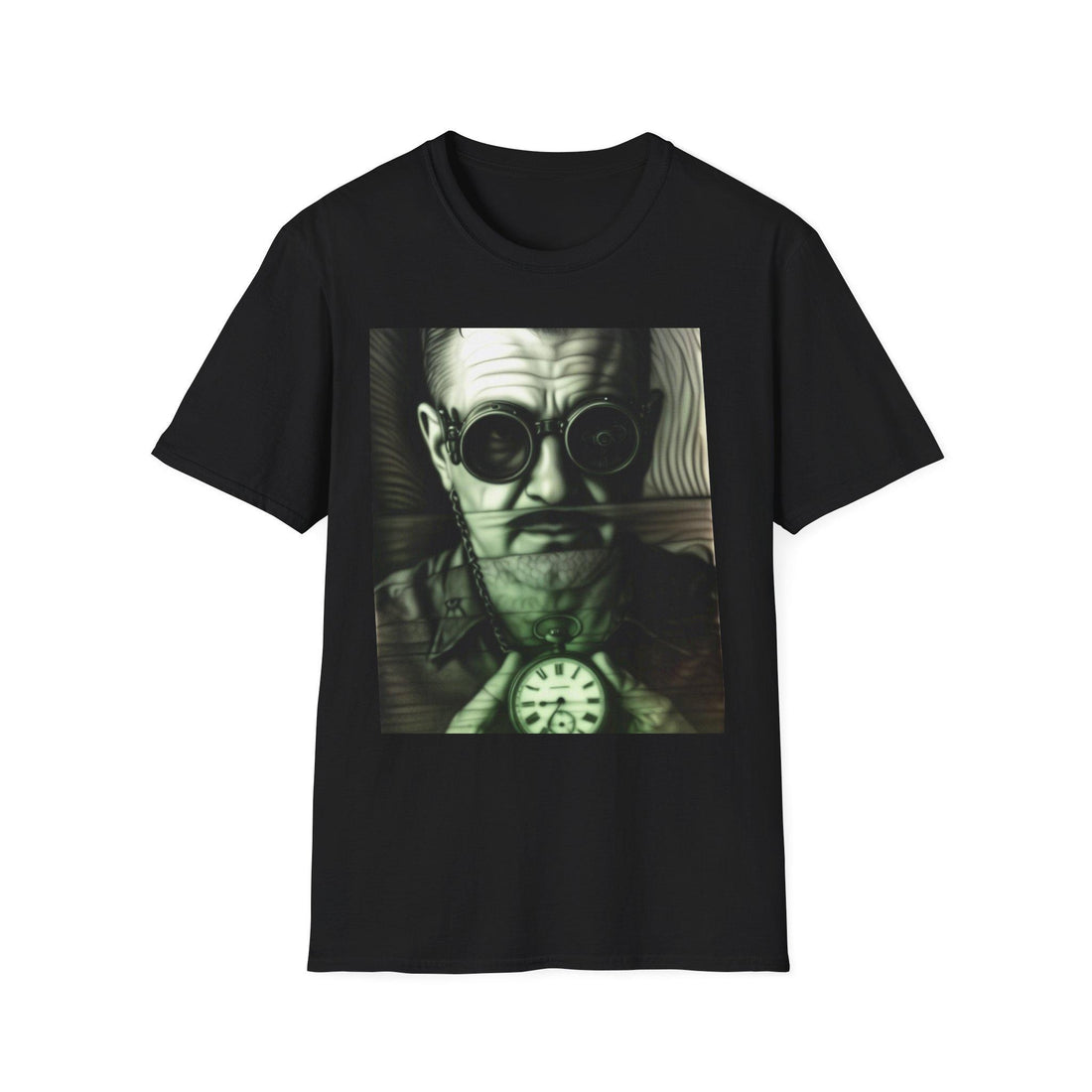 Vintage Graphic Tee: Steampunk Man with Watch