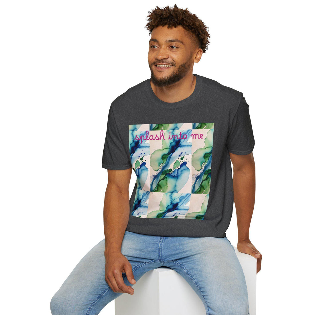 Watercolor Splash Unisex T-Shirt, Softstyle Graphic Tee