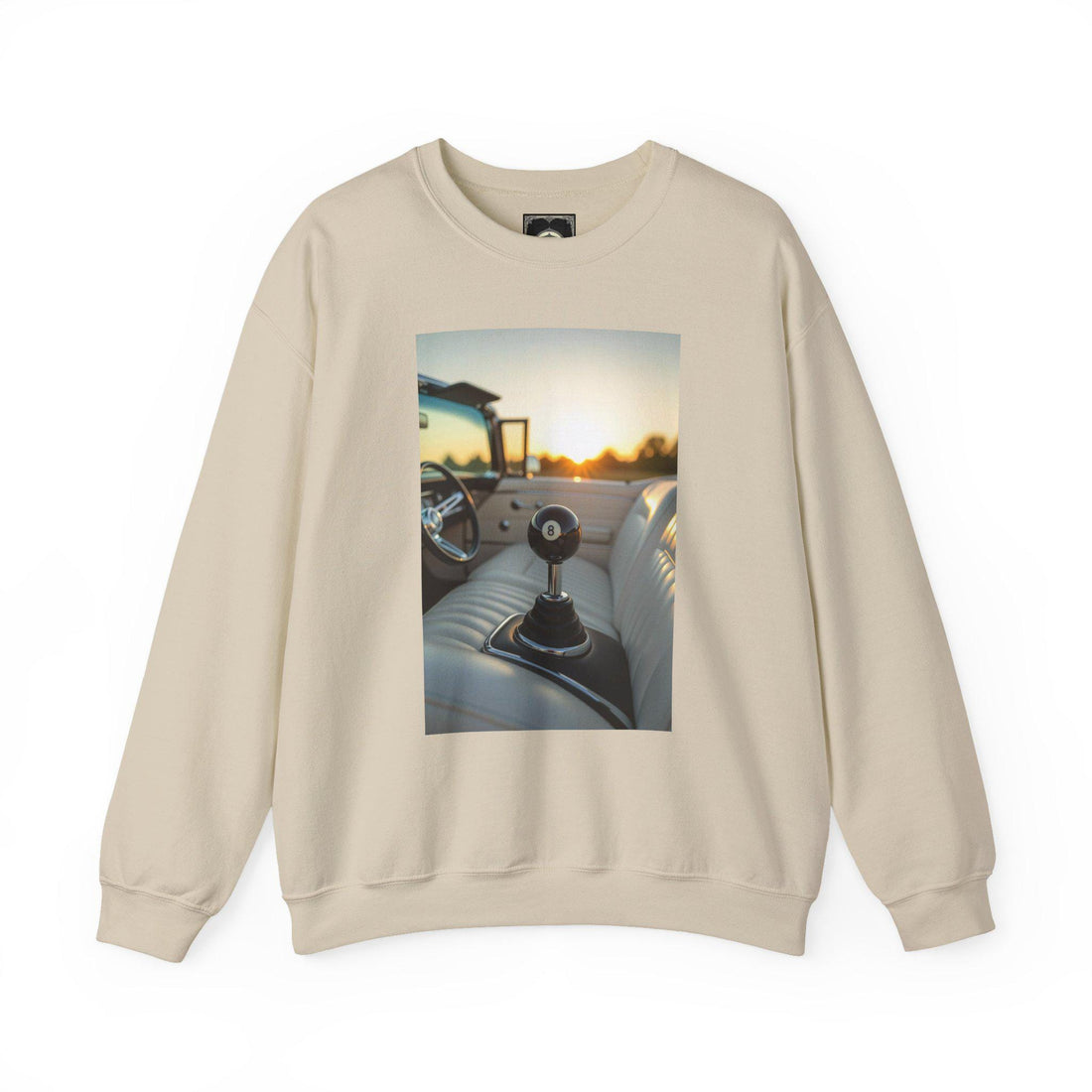 Vintage Car Crewneck Sweatshirt: Retro Road Trip Style