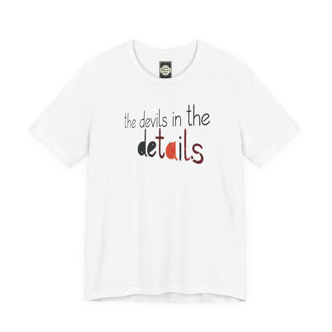 T‑Shirt — “the devils in the details” Graphic Tee (Minimalist Halloween Vibe)
