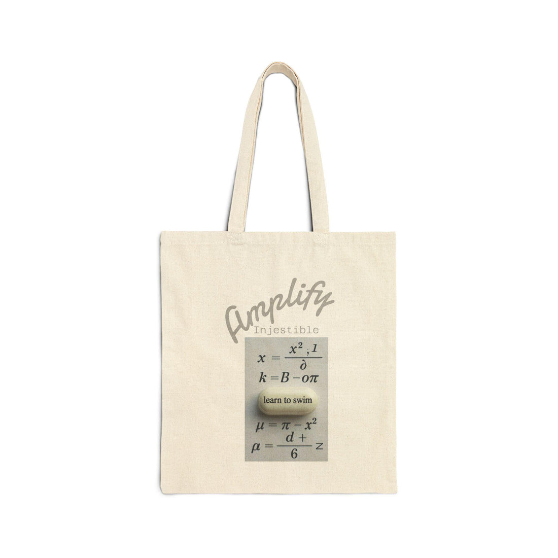 Inspirational Cotton Canvas Tote Bag: Math Equations Graphic