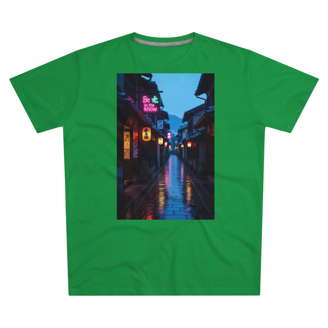 Men's Cotton Tee: Vibrant Kyoto Graphic, Modern Fit