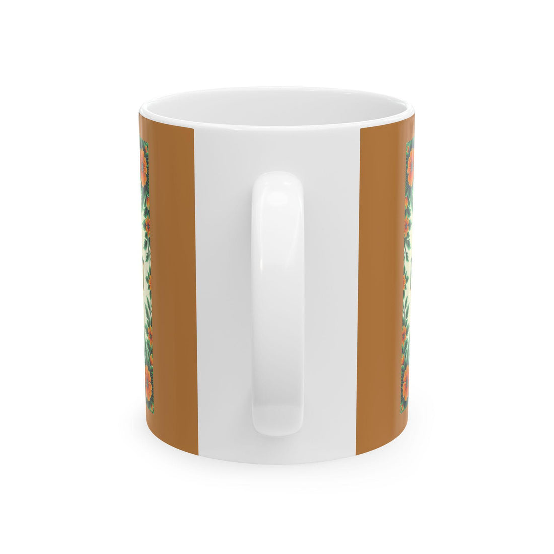 Floral Ceramic Coffee Mug - "Reboot" Design