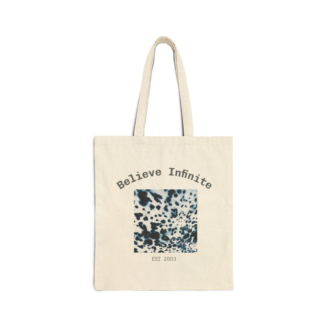Believe Infinite Cotton Canvas Tote Bag: Eco-Friendly Reusable Shopping Bag